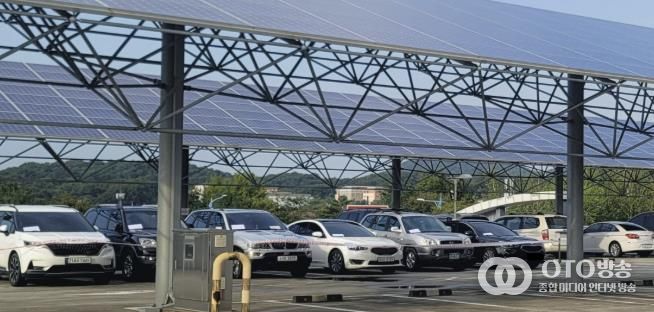 지방세 체납으로 압류된 차량들.