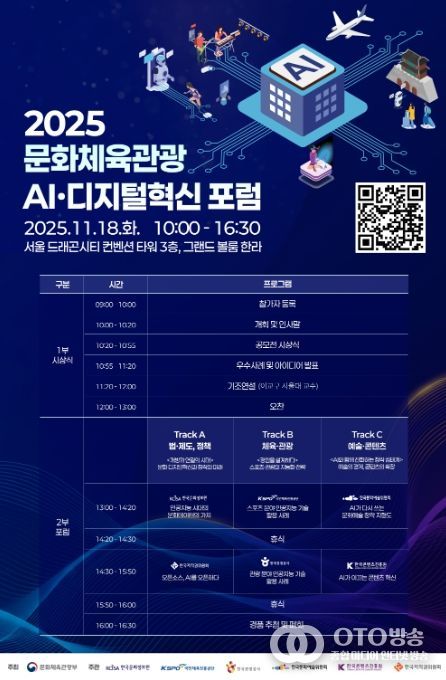 ‘2025 문화체육관광 인공지능(AI)·디지털혁신 포럼’ 포스터