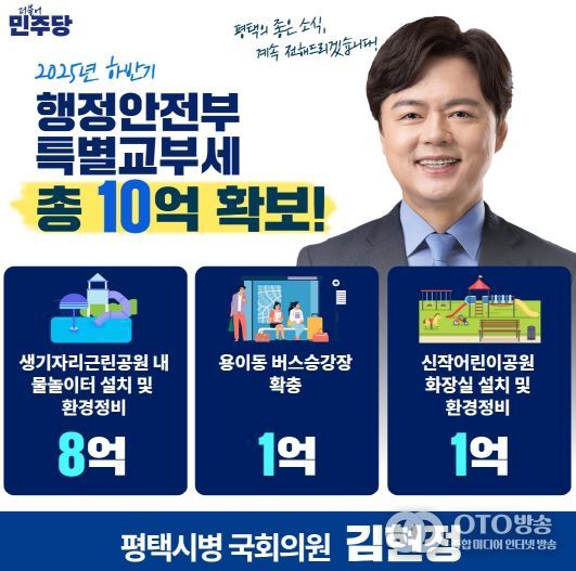 김현정 의원, 2025년 하반기 행안부 특별교부세 10억 원 확보