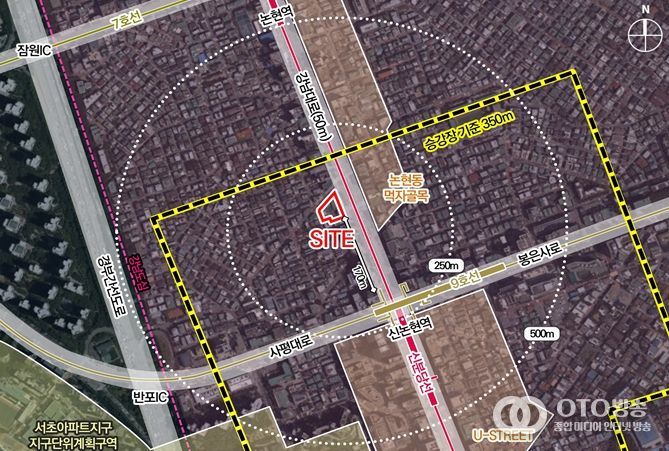 위치도 (서초구 반포동 737-3번지 일대)