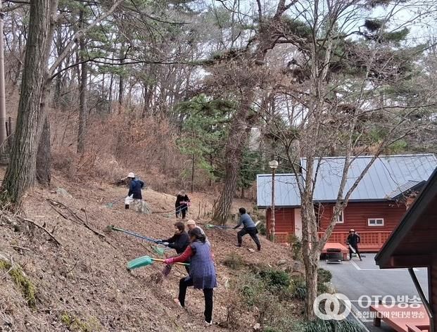 봉수산자연휴양림 환경정비 모습