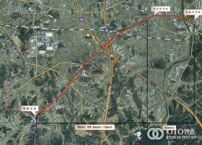 제한속도 상향 위치도