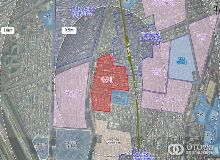위치도 (중랑구 면목동 542-7번지 일대)